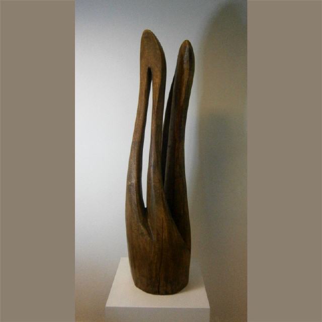 Ber&uuml;hrung #3 / 2019 / Holz (Ahorn), ge&ouml;lt / H123 cm / RW537