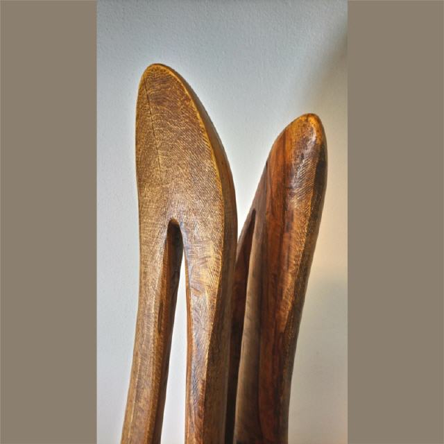 Ber&uuml;hrung #3 / 2019 / Holz (Ahorn), ge&ouml;lt / H123 cm / RW537