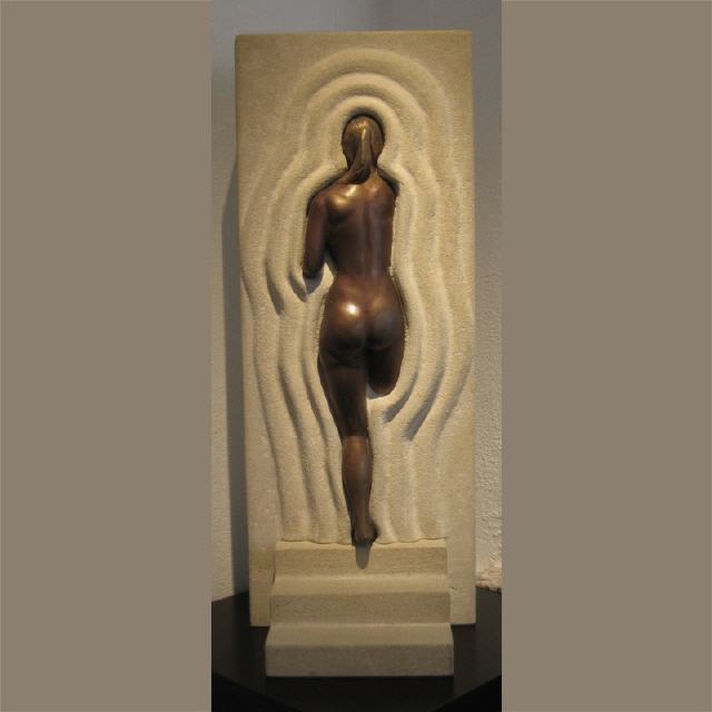 Verschmelzung / 1998 / Bronze, Sandstein / H77 cm / RW326 