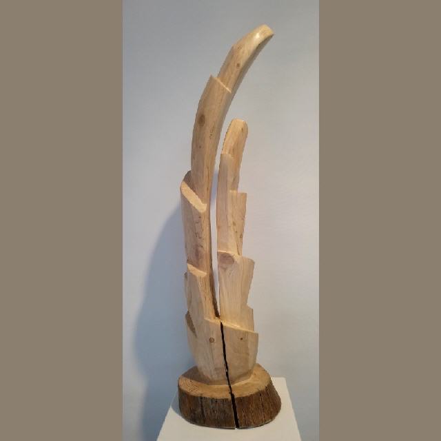 Besch&uuml;tzt / 2021 / Holz (Fichte), gewachst / H90 cm / RW586