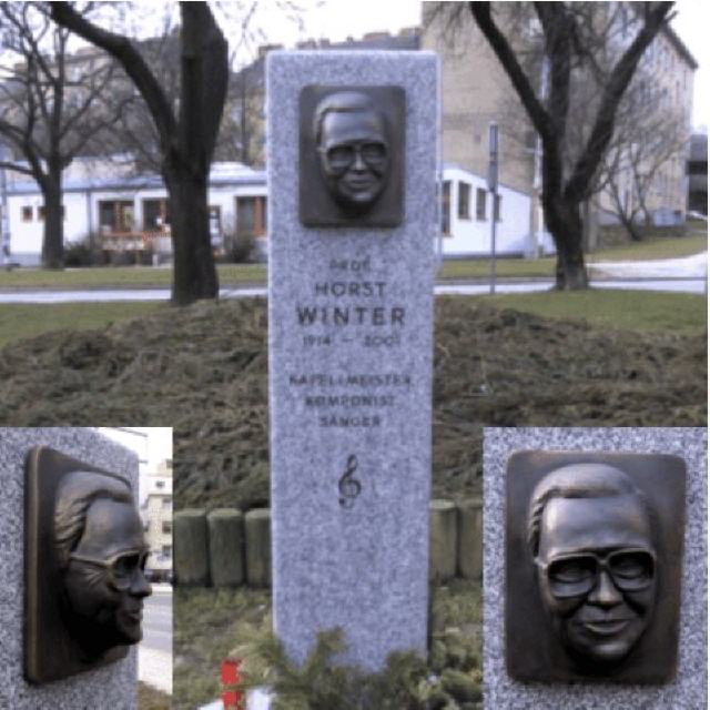 Denkmal "Horst Winter" / Bronze, Granit / H180 cm / 1190 Wien, ggü. Grinzinger Straße 139
