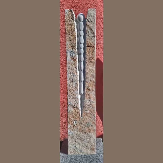 Tropfenstein #2 / 2024 / Kalkstein (Dalmatien) / H105 cm / RW622 